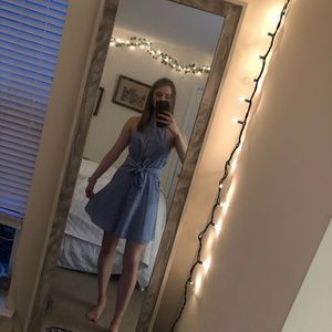 Striped Parker Halter A-Line Dress